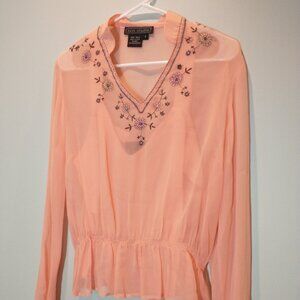 NWOT Tess Studio Silk Blouse with Camisole Size 8